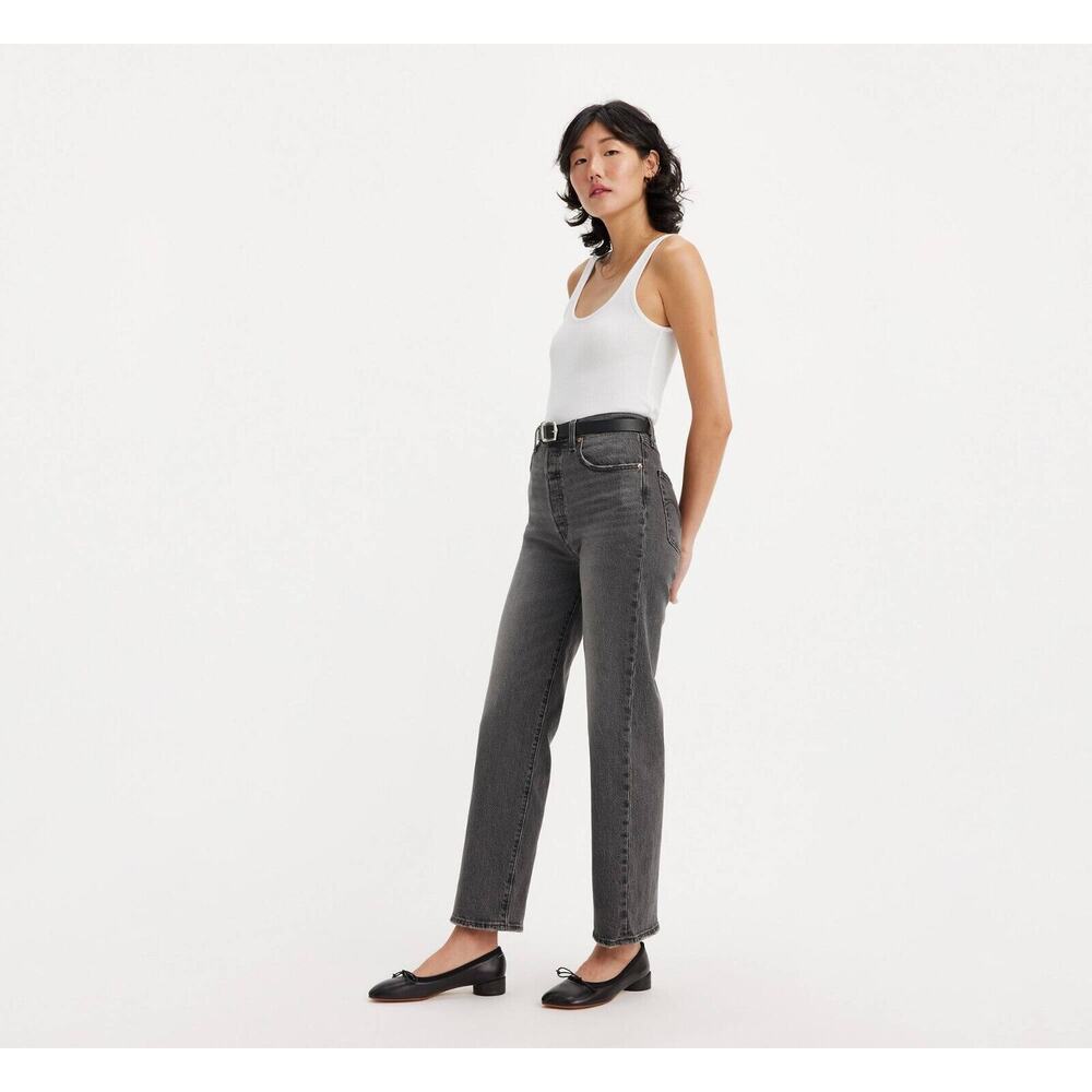 LEVI'S The Ribcage High Rise Rigid Straight Ankle Denim Jean